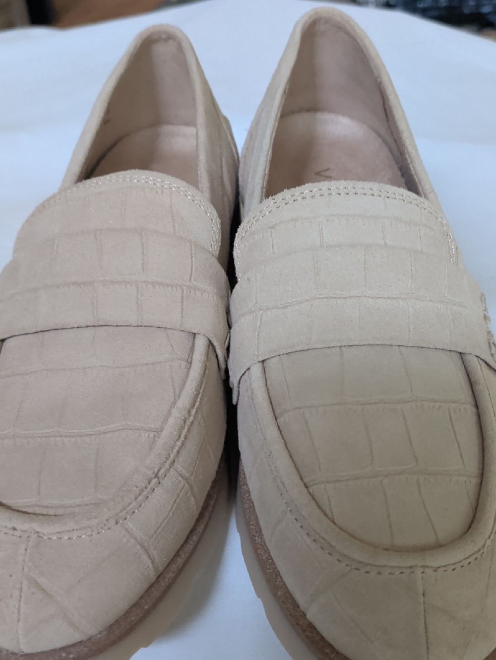 Vionic Cleo Suede Croc Embossed Loafer